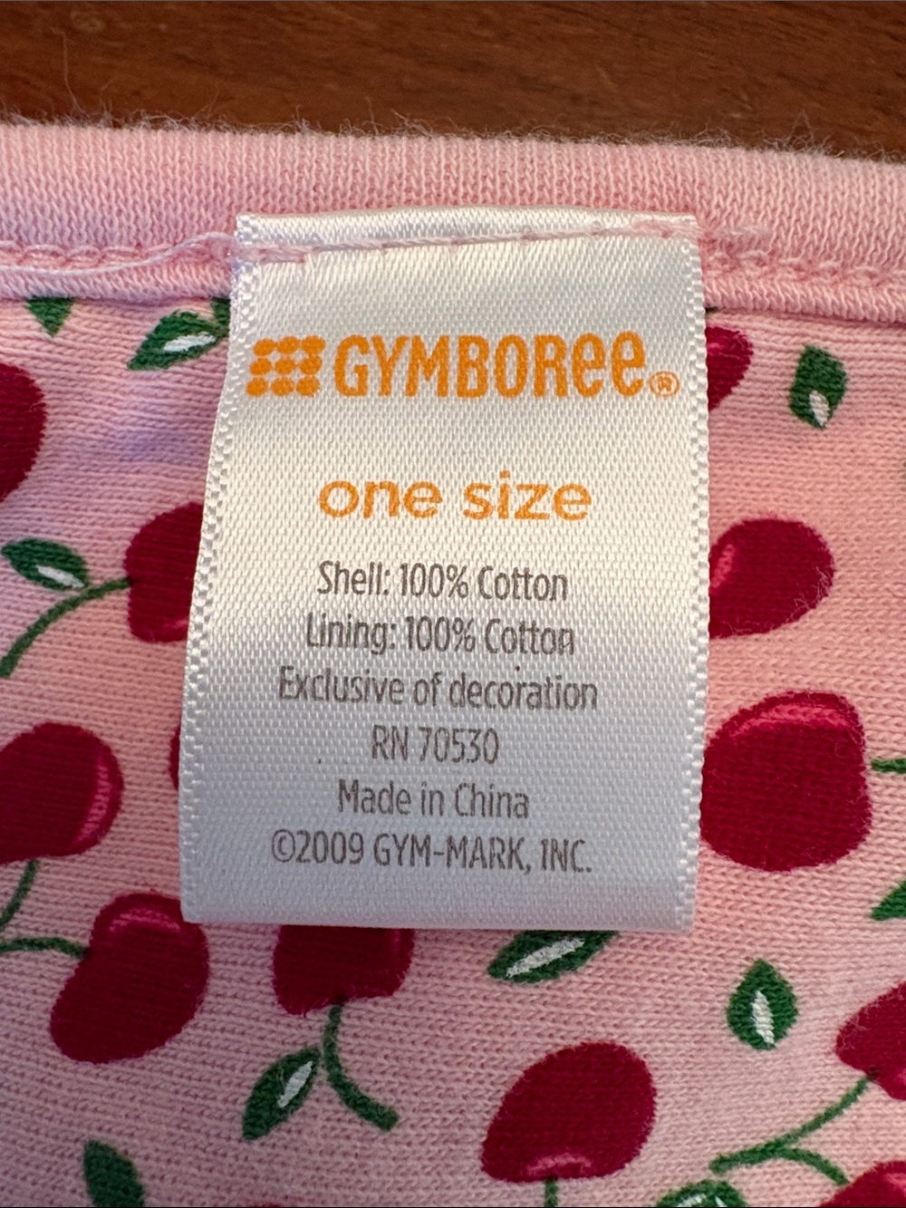 Gymboree Pink Cherry Print Baby Blanket - Picture 4 of 6